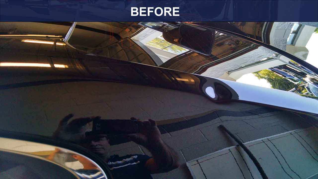 BEFORE-Lexus sail panel dent